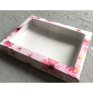 Коробка 25*18*4 см Цветы