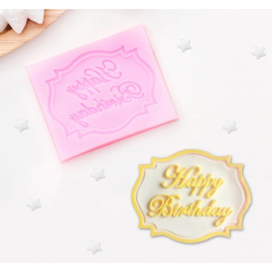Молд Happy Birthday 6,5*5,5 см