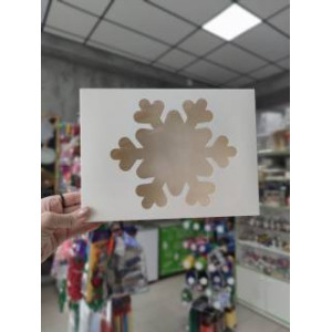 Коробка Снежинка 26*19 см белая
