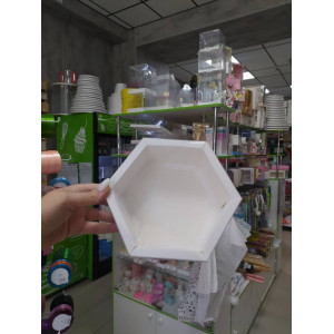 Коробка для зефира 18*18*6 см шестигранник Белая