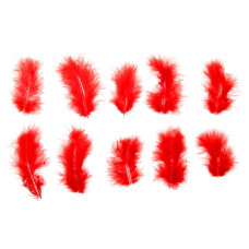 Набор перьев Красный 10 шт