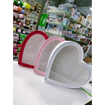 Коробка для зефира Сердце 30*28 см H 5 см в асс-те