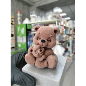 Фигурка из глазури Медведица с медвежонком